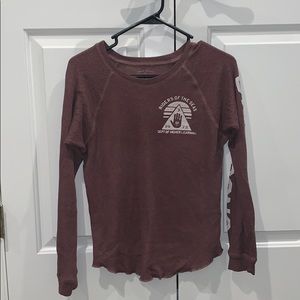 Dark mauve long sleeve BillaBong shirt